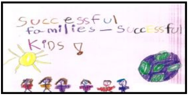 child's drawing with tagline successful families successful kids